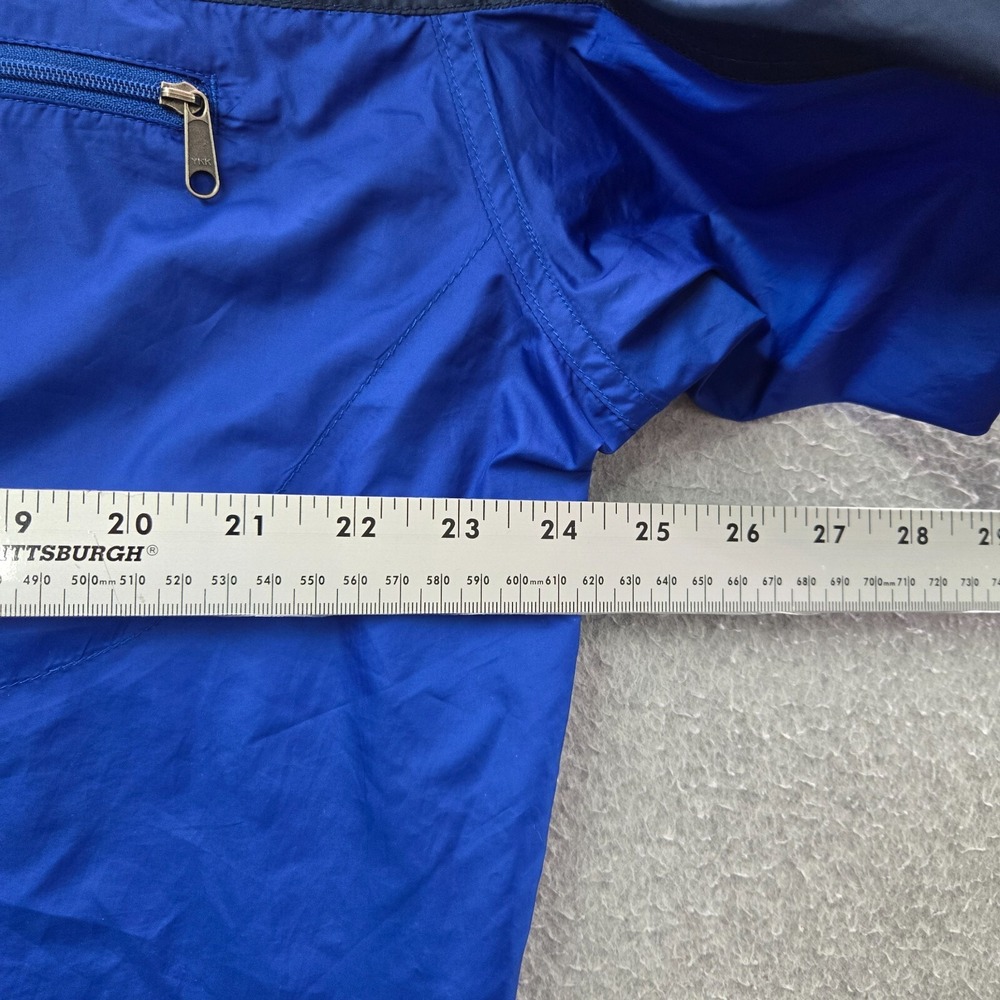 Marmot Men Jacket XL Blue Colorblock Windbreaker Full Zip Pockets Logo Hooded - Picture 4 of 10